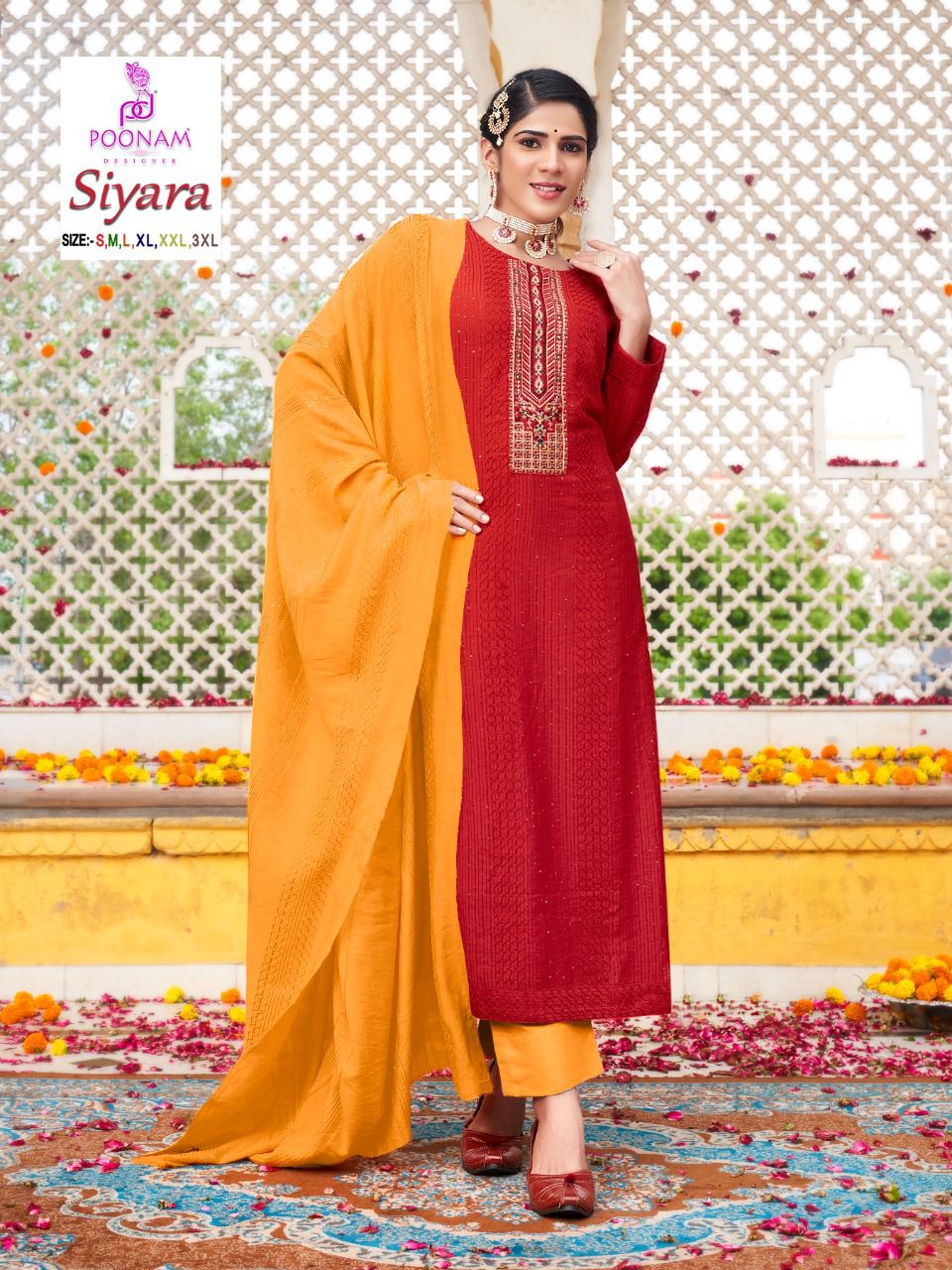 Poonam Siyara Heavy Festive Wear Wholesale Readymade Salwar Suit Catalog
